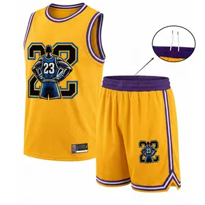 Men's Basketball Jersey Set, Breathable Round Neck Sportswear, Sleeveless Training Uniform with '23' Graphic Design on the Back, Stylish Team Outfit, Athletic Apparel for Basketball, Gym, Running, Outdoor Training, Comfortable & Versatile for All Seasons