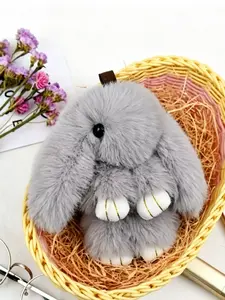 A soft, cute plush lop-eared rabbit keychain charm, suitable for daily wear, vacation dates, and other occasions, and also a delightful and exquisite little gift.
