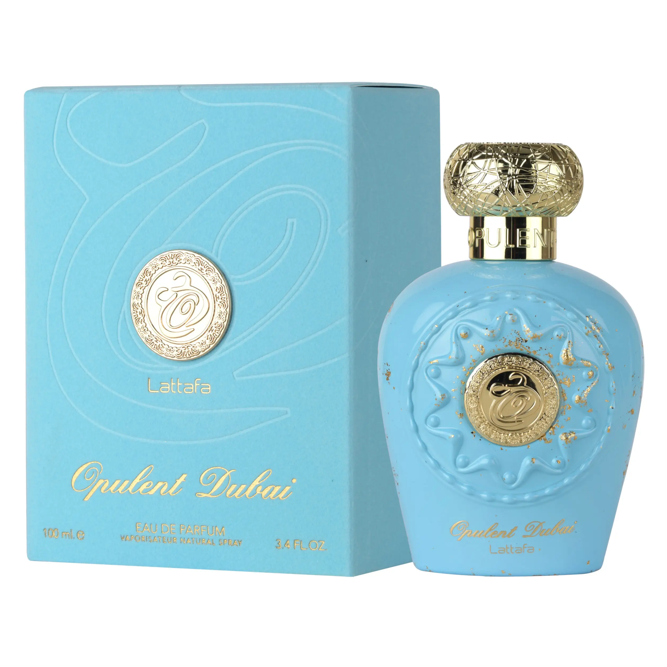 Lattafa Opulent Dubai for Unisex Eau de Parfum Spray, 3.4 Ounce