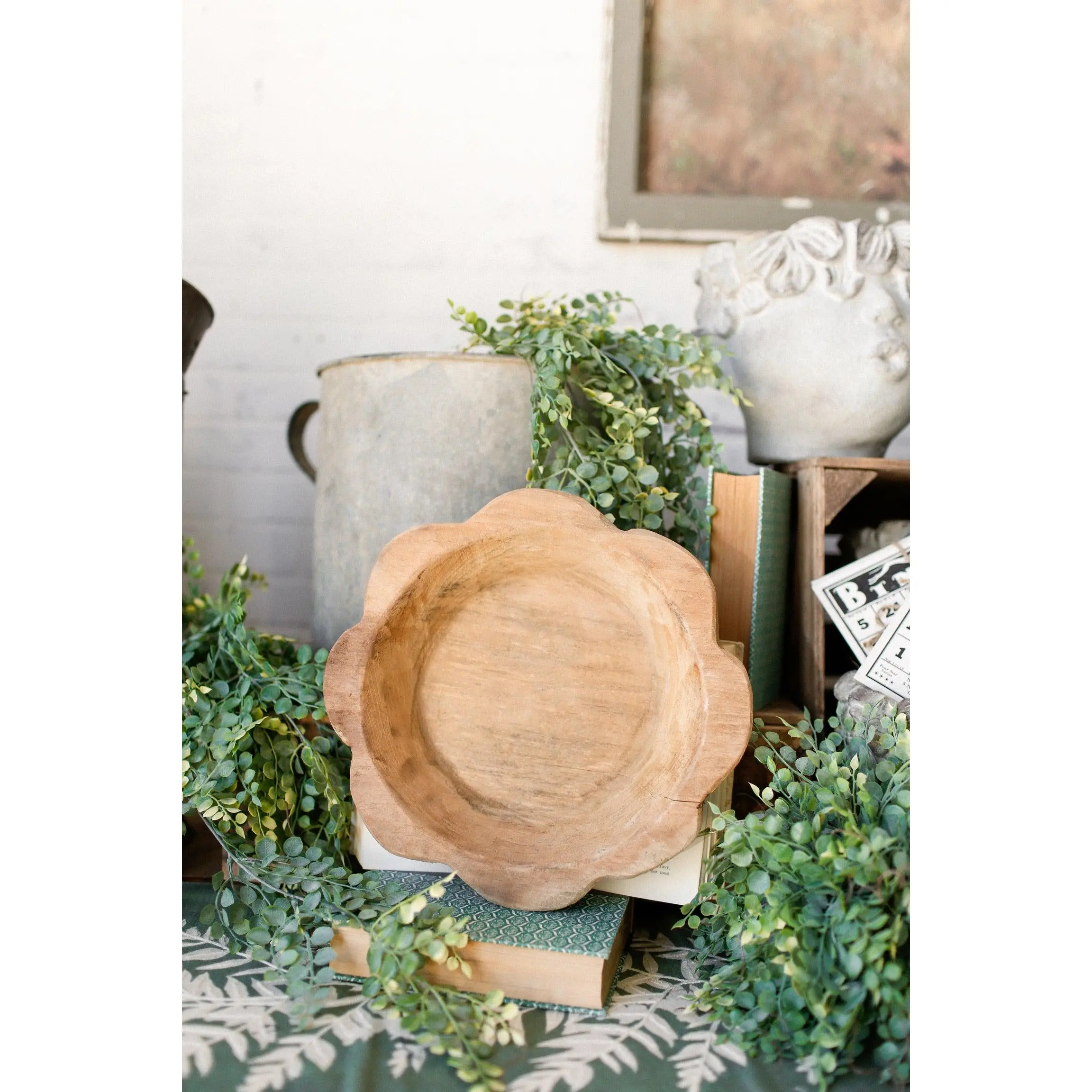 Wood Flower Bowl