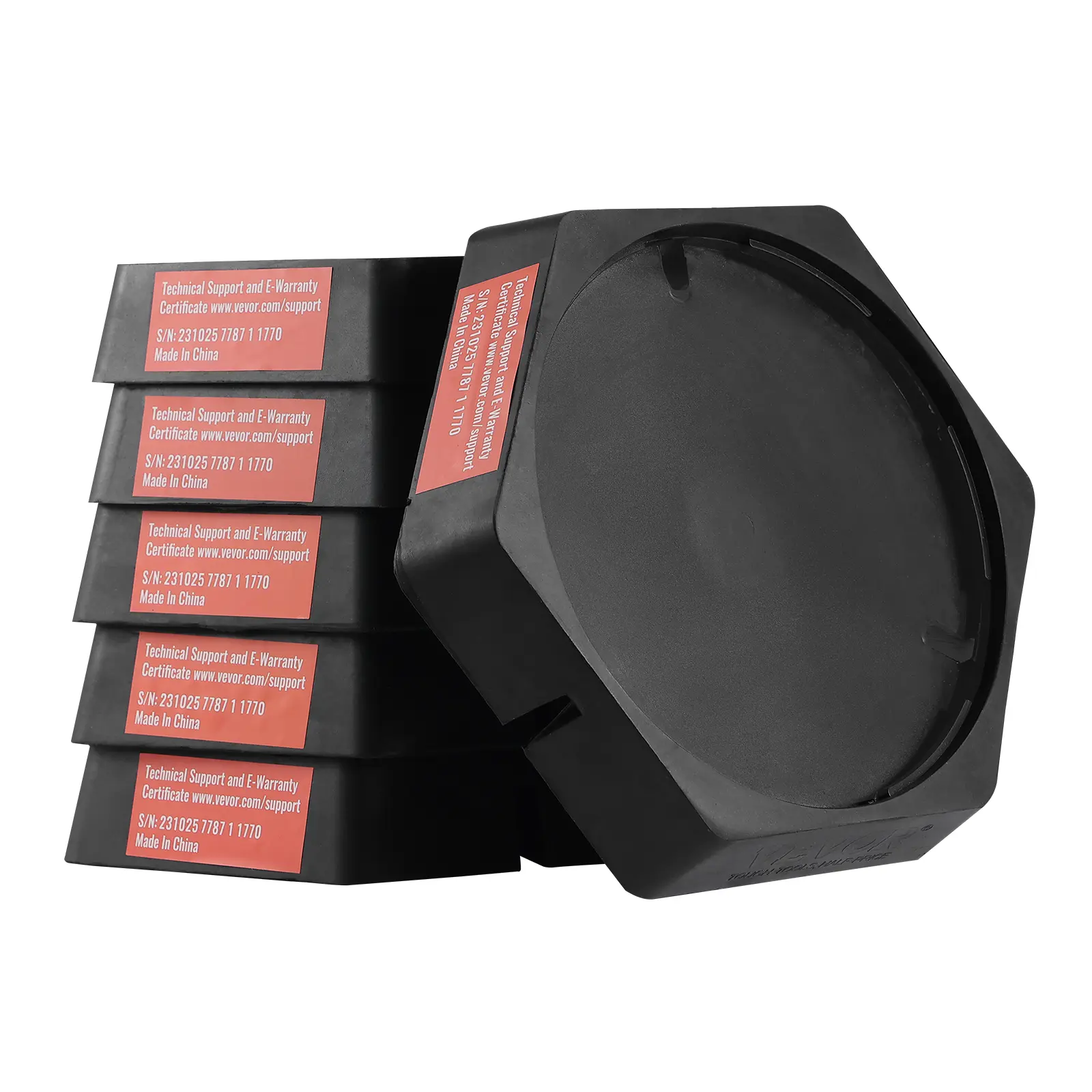 【DealsForYouDays】VEVOR RV Leveling Pads,9 Inch Round Landing FeetPermanent Attached Jack StabilizersRubber Jack Pads5000 lbs Capacity per RV Jack Pad5th WheelsTravel TrailersClass A/C Motorhomes (6-Pack)