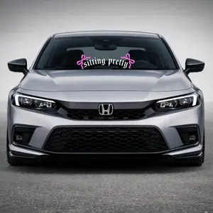 Sitting Pretty Pink Bow Car Decal