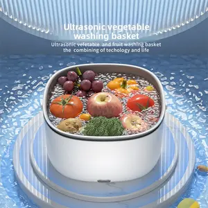 Portable Household Food Washer with Auto Residue-Removing and Auto Drain Functions