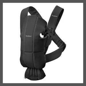 BabyBjorn Baby Carrier Mini Newborn Hands-Free Adjustable Support Black