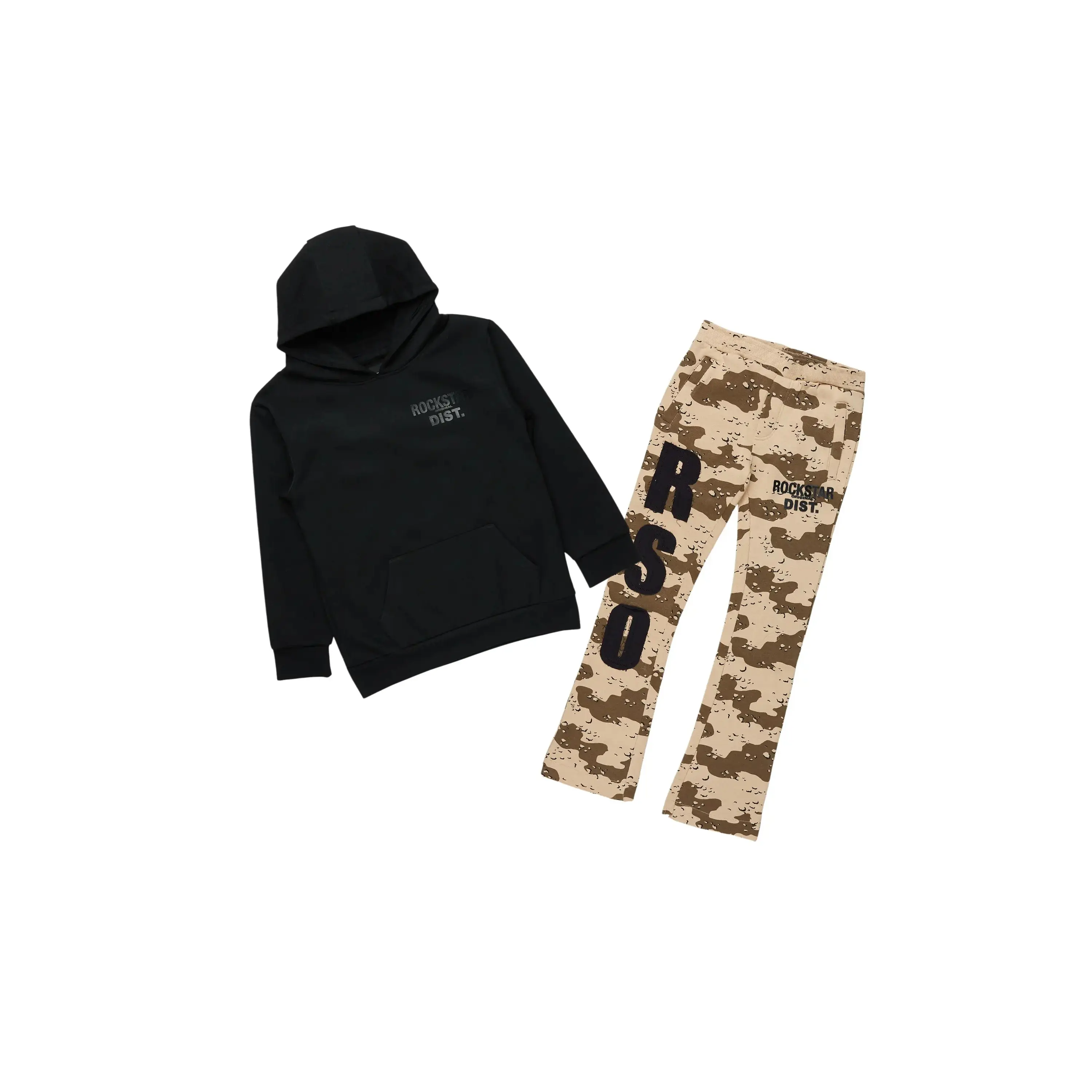 Boys Briggs Black/Camo Stacked Track Set