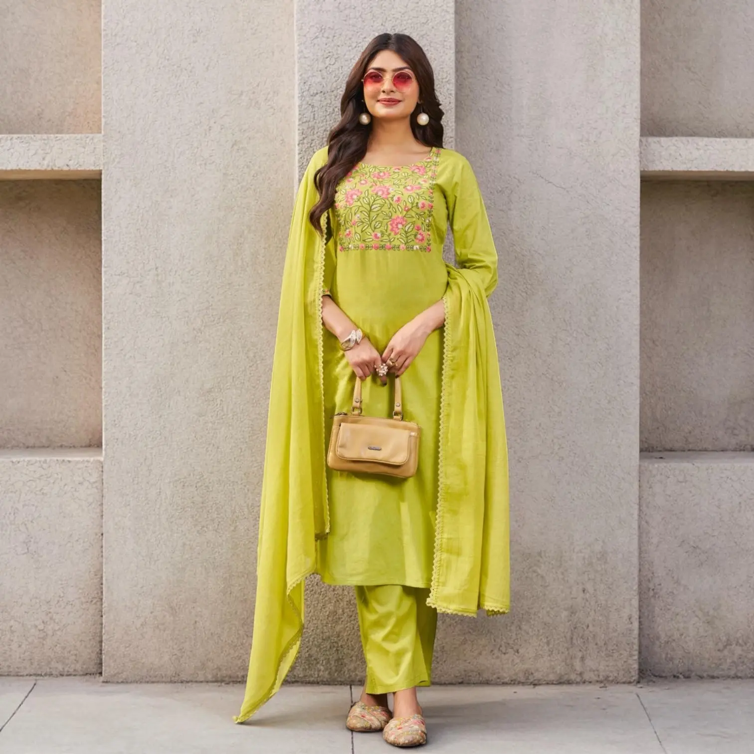 Straight fit summer kurta set