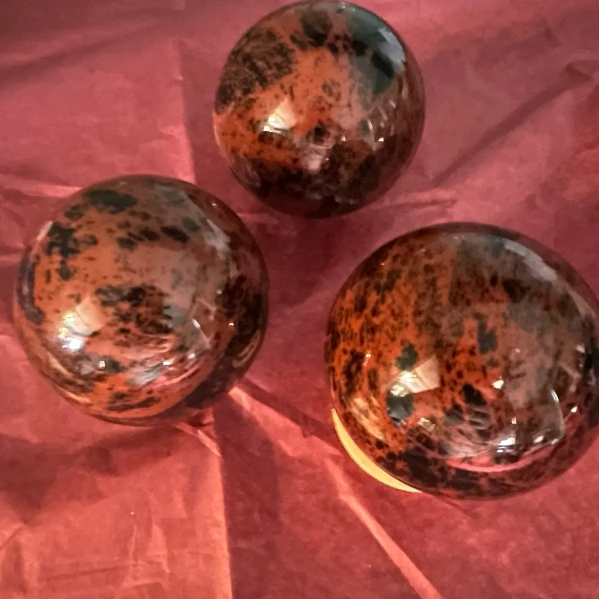 Mahogany Obsidian Spheres