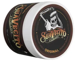 Suavecito Pomade Original Hold For Men 4 oz, 1 Pack - Medium Shine Water Based Wax Like Flake Free Hair Gel - Easy To Wash Out - All Day Hold For All Hairstyles