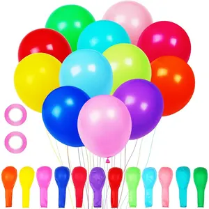 105pcs Colorful Balloons 12inch Rainbow Latex Balloons for Birthday