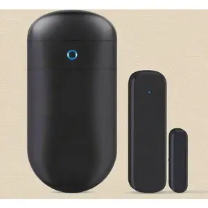 Wireless Door Entry Alarm with 400ft Range, Adjustable Volume Chime for Home Business, 52 Melodies Door Open Alert System, Easy Installation No Wiring, Durable Black Sensor Notification Device adjustable  door  hinge