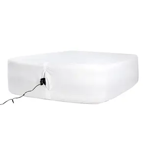 Bedecor Fitted Sheet for Air Mattress Inflate Without Disassembly Convenient & Firm Deep up to 21" White