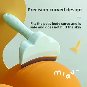 Pet hair thinning tool - floating hair removal curved knife head comb for detangling hair hairbrush pet brush pet comb