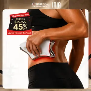 INIA FASCIOR Clinical-Grade 4-in-1 Body Contouring & Recovery Beauty Tools, RF, EMS & Red Light Therapy for Skin Tightening & Cellulite, Ideal for Women's Deep Tissue Massage