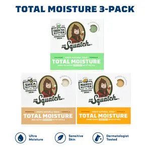 3-Pack Total Moisture Bar Soap - Dr. Squatch Body Care Skin Repair