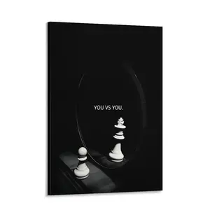 Chess Motivation Poster | Wealth & Money Inspiration | Luxury Wall Art