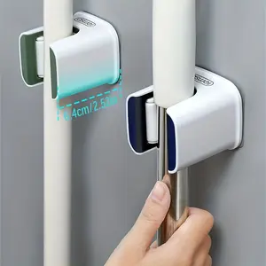 1 piece broom rack, wall-mounted mop organizer, Broom Mop Holder, home closet, bathroom, storage tool shelf