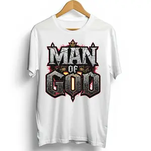 Man Of God  Direct To Film Print, DTF Print, Ready To Press Print For T-Shirts