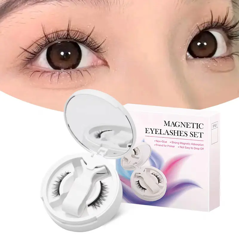 Fox Style Magnetic Eyelashes Natural Camellia Design 3D Thick Magnet Eyelashes No Glue Needed Waterproof Reusable for Women Girls Fox Style Magnetic Eyelashes Natural Camellia Design 3D Thick Magnet Eyelashes No Glue Needed Waterproof Reusable for Women Girls