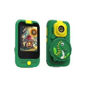 Kids Educational Camera Phone Toy for Ages 4-6, Rotating HD Camera with Electronic Microscope, Music, Stories, Games, Alarm, Flashlight & Timer Gift