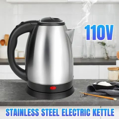 【Toolupgrade】2.0L Electric Kettle, 110V 1000W Fast Boiling, One-Touch Lid, Leak-Proof Spout & Comfort Handle, Perfect for Home, Office & Dorm, Power Cord Included