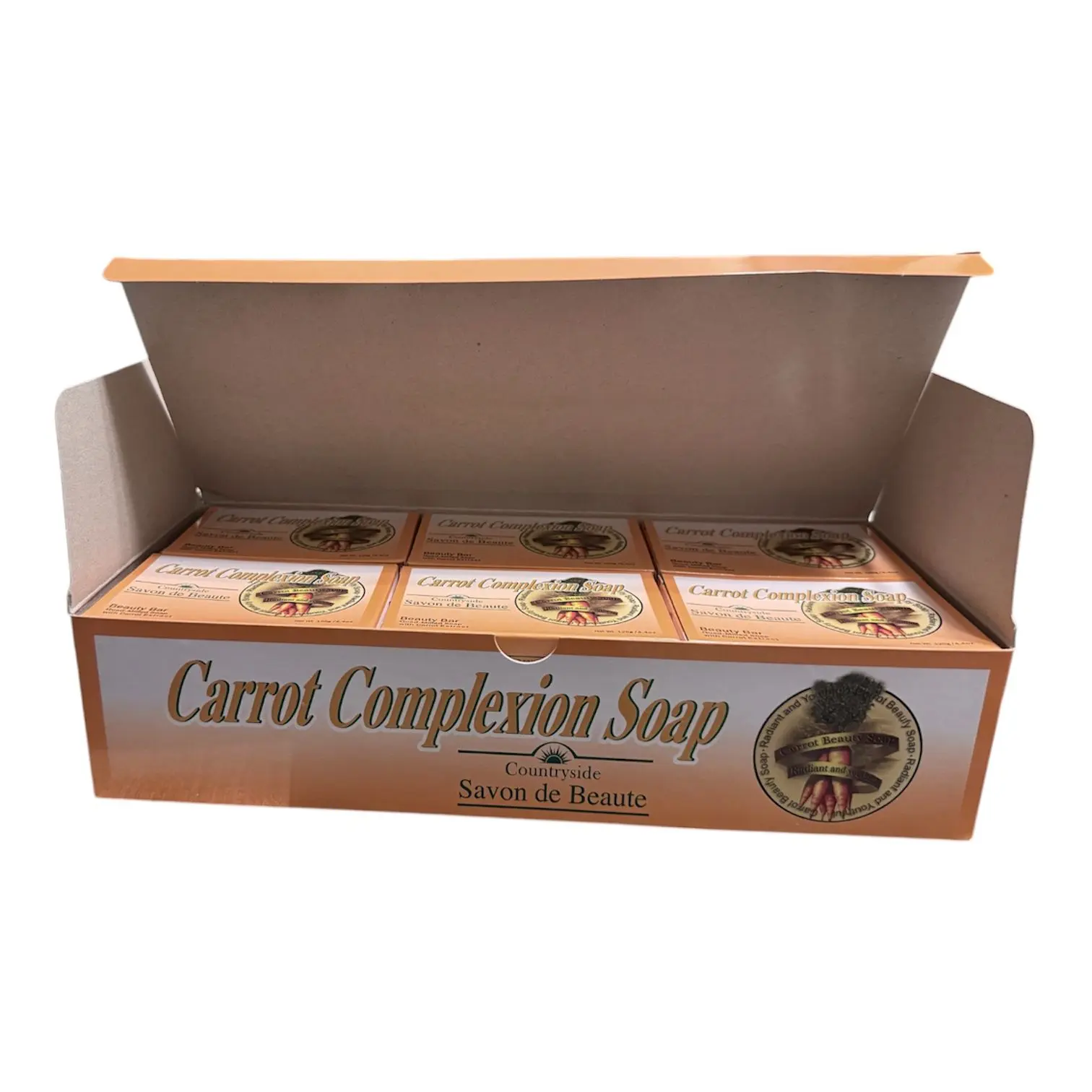 Carrot complexion soap pack of 12 Carrot complexion soap pack of 12