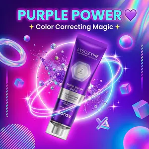 Aarav Purple Color Correcting Paste | Advanced Formula to Visually Neutralize Yellow Tones, Powered by Bio-Active Lysozyme for Deep Cleaning & Enamel Safety, Maintains Brighter Smiles