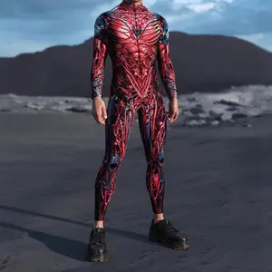 Halloween Party Performance Costumes 3D Printed Tights Jumpsuit for Men Anime Cosplay Clothing Party Carnival Festival Outfit