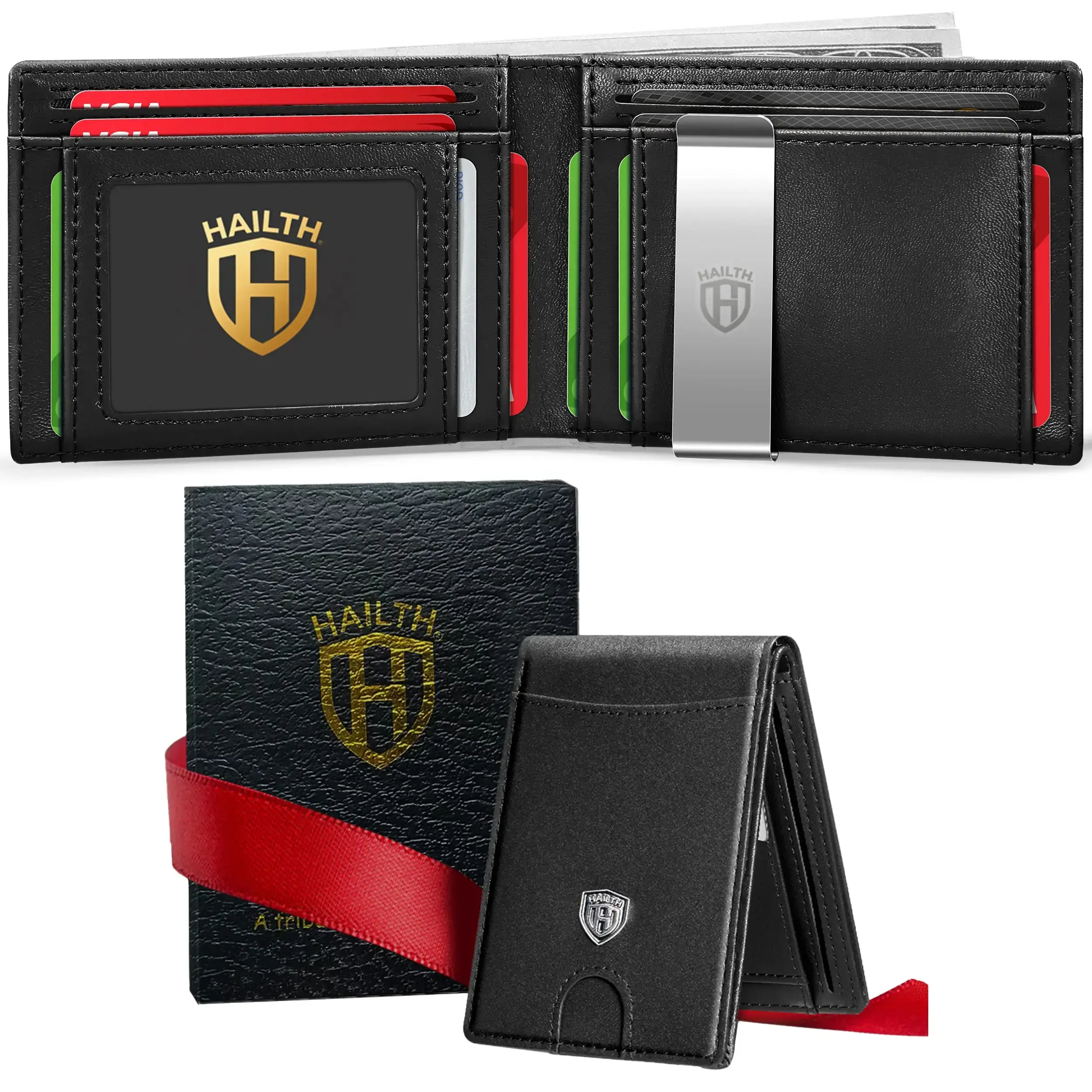 2026 Slim Wallet for Men with 12 card Slots RFID Blocking Carbon Fiberwallets Bifold Credit Card Holder Minimalist Leather With Gift Box wallets,EDC,Clothing and Accessory Set,Holidays Best Gift