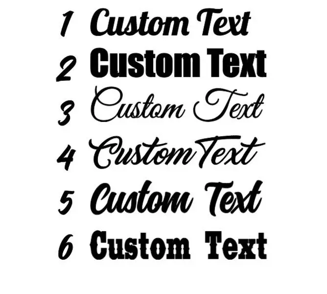 Custom Text Vinyl Window Decal - Quality Cut Vinyl for Vehicle Windows, Boats, RVs, Office Desks & Laptops - Easy to Install with Included Instructions