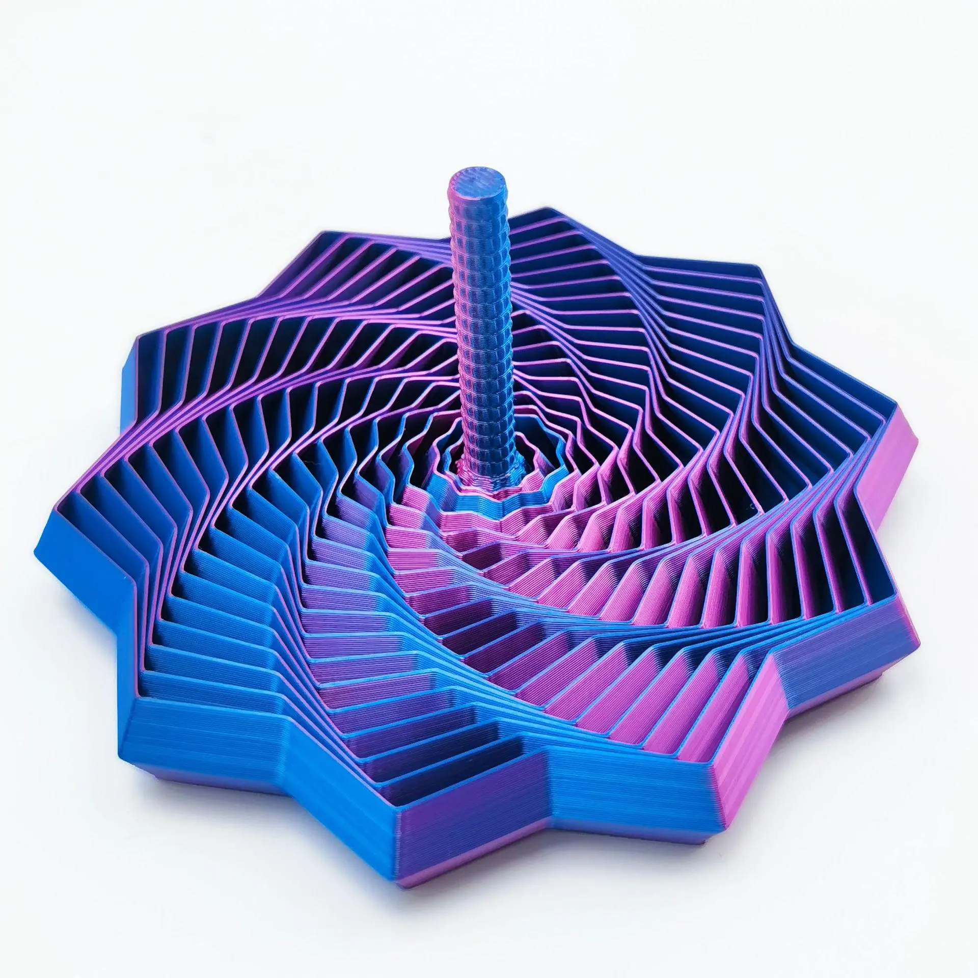 Random Color [Hypnotic Sensory Fidget Toy] Hypnotic Visual Modern Plastic Sensory Fidget Toy with Handle | Relaxing Design, No Power Needed, Perfect for Bedroom, Living Room, or Holiday Decor (Christmas, Halloween, Easter, Thanksgiving), Relax Toy