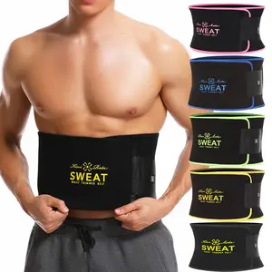 CATTIBOR Sauna Belt Men and Women,Waist Trainer Belt Shapewear,Sweat Waist Trimmer Cincher Belt for Sports Running Workout Training GYM,Sauna Belt Menwear Underwear,5 Color Choose