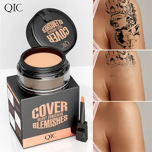 Matte Finish Concealer Cream 1 Box, Waterproof Long Lasting Full Coverage Face Makeup, Smooth Blendable Skin Corrector for Natural Look, Office, Dating, Evening Party, Vacation Buildable Powder Foundation