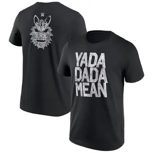 Jacob Fatu Yada Dada Mean T-Shirt, Tribal Style Graphic Tee, Island Fighter Vibes, Viral TikTok Catchphrase, Bold Streetwear for Men, Black Wrestling-Inspired Shirt
