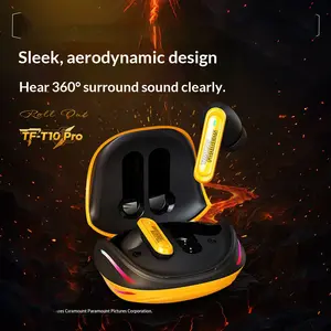 TF-T10 Pro comfy earbuds Bluetooth Earphones In-ear Design with Bluetooth 6.0 Music & Gaming Modes Call Noise Cancellation 13mm Drivers for Clear Calls Secure Fit Comfort electronic hearing protection daily commute headphones Streaming Audio