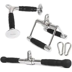 POWER GUIDANCE Triceps Pull down Attachment, Cable Machine Accessories for Home Gym, LAT Pull down Attachment Weight Fitness POWER GUIDANCE
