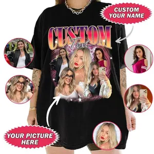 Custom Graphic Photo Vintage Washed Shirt, Family Bootleg Graphic Shirt, Personalize Bootleg Custom, Bachelor Party, Graduation Gift Idea