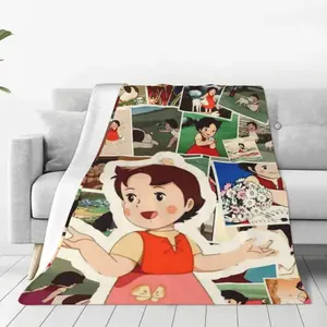 Heidi The Girl Of The Alps Flannel Blanket Summer Portable Ultra Soft Throw For Home Travel Quilt Fans Gift Flannel