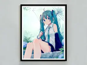 Hatsune Miku Print, Rolling Girl, Anime Poster, Girls Bedroom Decor, Hatsune Miku Poster & Photocards, Printable Wall Art