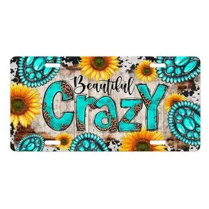 Beautiful Crazy License Plate