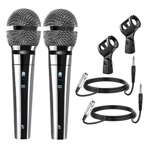 5Core XLR Microphone 2Pcs Dynamic Mic Karaoke Singing Studio Mics Handheld Microfono
