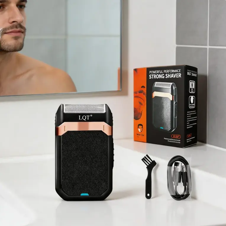 LQT Men’s Electric Beard Trimmer & Hair Remover, 600mAh USB Rechargeable, Smooth Shaving, Wet & Dry Use, Powerful Hair Removal, Removable Head for Easy Cleaning, Precision Grooming Tool, cordless shaver Beard Razor