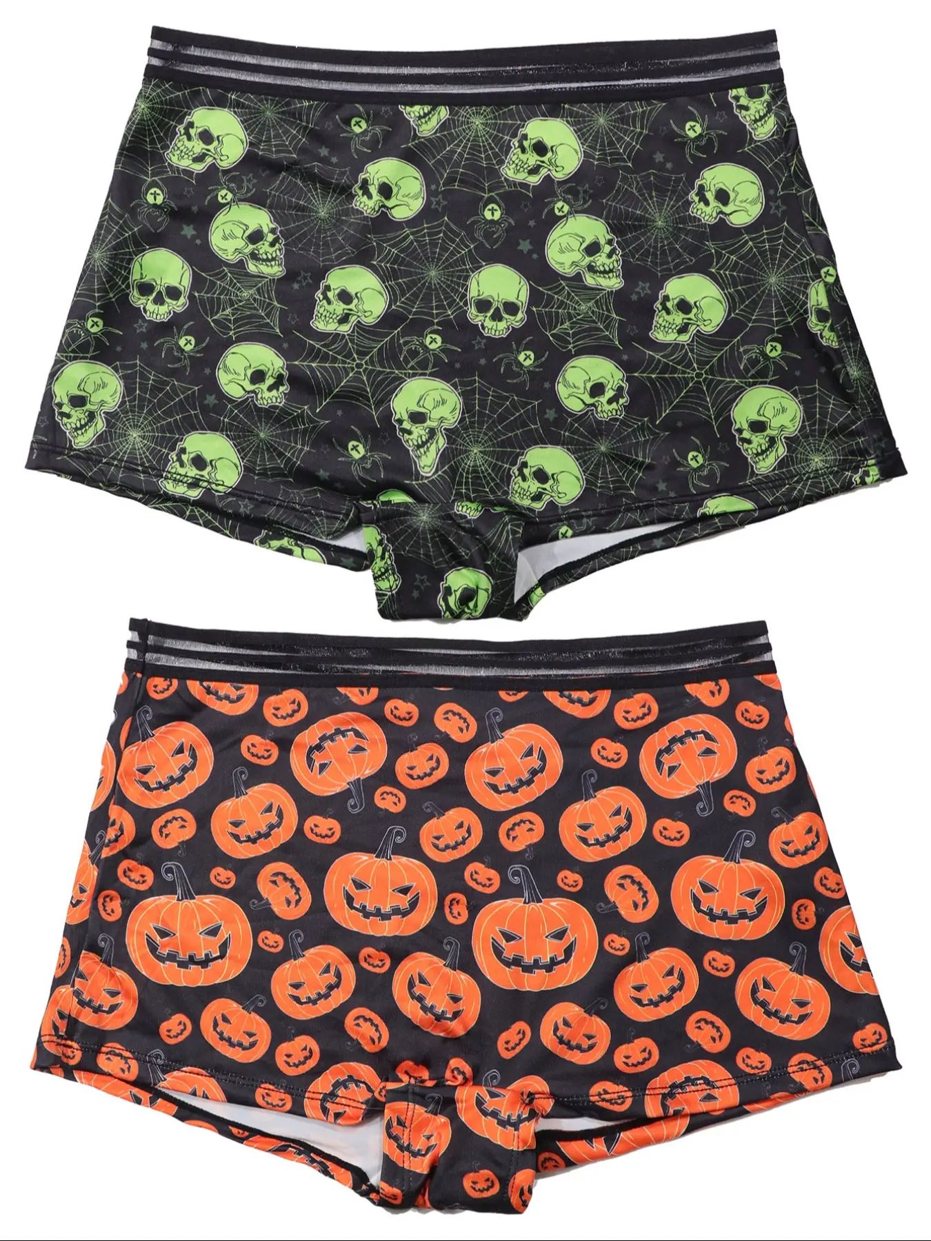 Morvia Women's Halloween All-Over Printed Underwear Set, Undergarments, Casual Breathable Fitted Design, Durable & Stylish Daily Wear Apparel