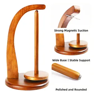 1pc Yarn Holder for Crocheting, Crochet Yarn Holder, Magnetic Wooden Yarn Holder Spinner, Ideal for Crochet Accessories, Rotating Yarn Ball Holder for Most Yarns, Yarn Ball Winder, Crochet Kit, Yarn Winding Machine