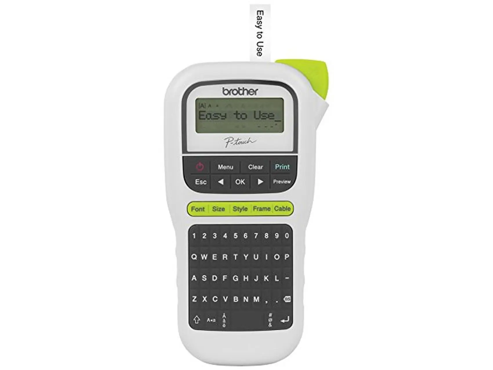 Brother International BRTPTH110 Easy Portable Home Thermal Label Printer - Push Button, AAA Batteries, 304 Stainless Steel Components, Visible Graphical View Display, Quick Reprint Function
