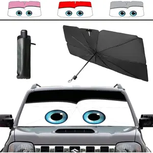 Windshield Sun Shade 2025 Car Accessories 100% Blackout Car Front Window Shades Umbrella Automotive Sun Visor Block Heat Insulation Protection
