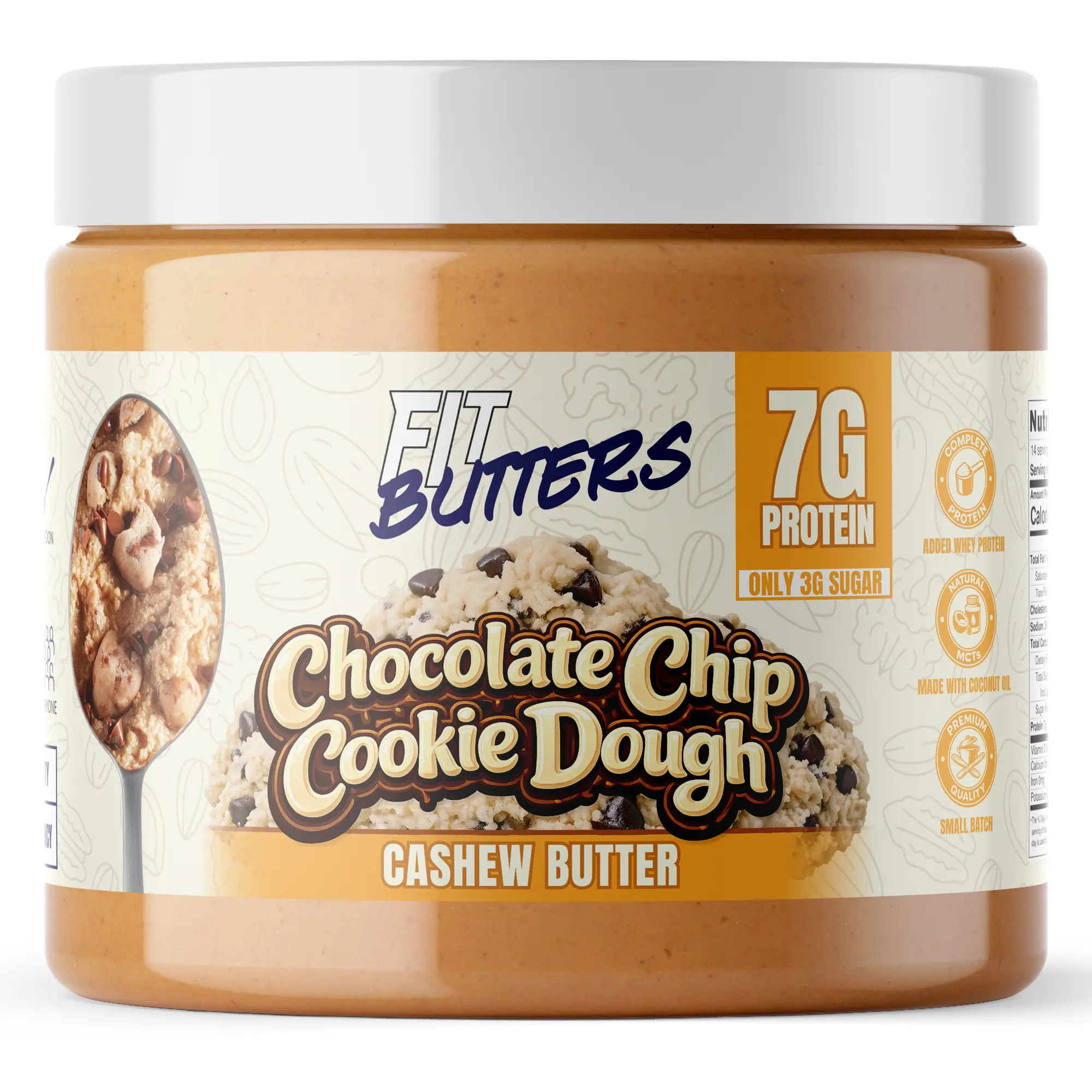 Fit Butters Chocolate Chip Cookie Dough Cashew Butter Spread Healthy