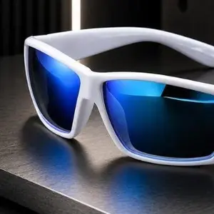 Costa Sports Sunglasses - Blackout Frame Party Eyewear, Blue Mirror Lenses for Hiking, Camping