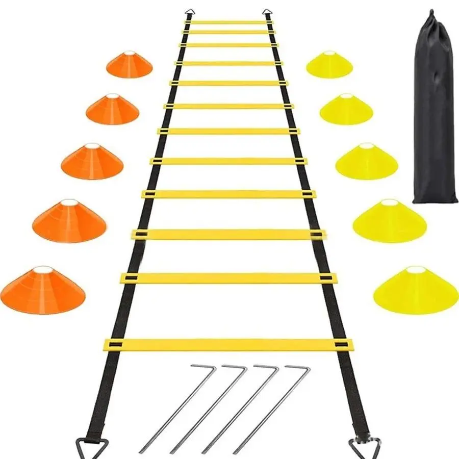 Portable Football Training Agility Ladder, 1 Set Football Jumping Trainer, Outdoor Football Training Equipment, Fitness Accessories, Coordination Training Equipment, Sport Training Equipment
