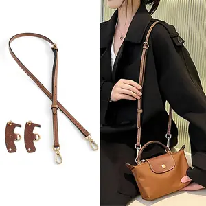 Jiesinlov Leather Bag Shoulder Strap Replacement Conversion Kit Compatible with Longchamp le pliage mini bag Pouch