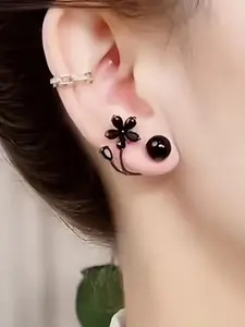 Mother's Day Gift Flower Design Stud Earrings, High Quality Earrings, Ear Studs, Ear Accessories, Fashionable Jewelry for Women & Girls, Trendy All-match & Exquisite Jewelry for Birthday Gift